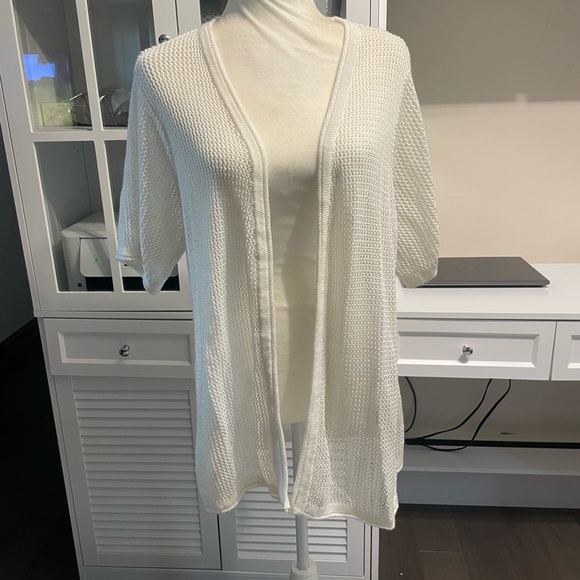 Perceptions 2x Cream Knit Cardigan - Picture 1 of 10